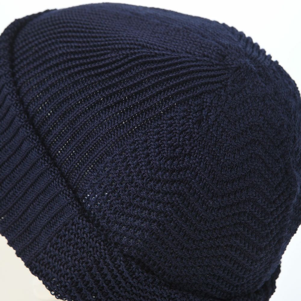 レッターの春夏ニット帽 Straw Yarn（ストローヤーン） ネイビー