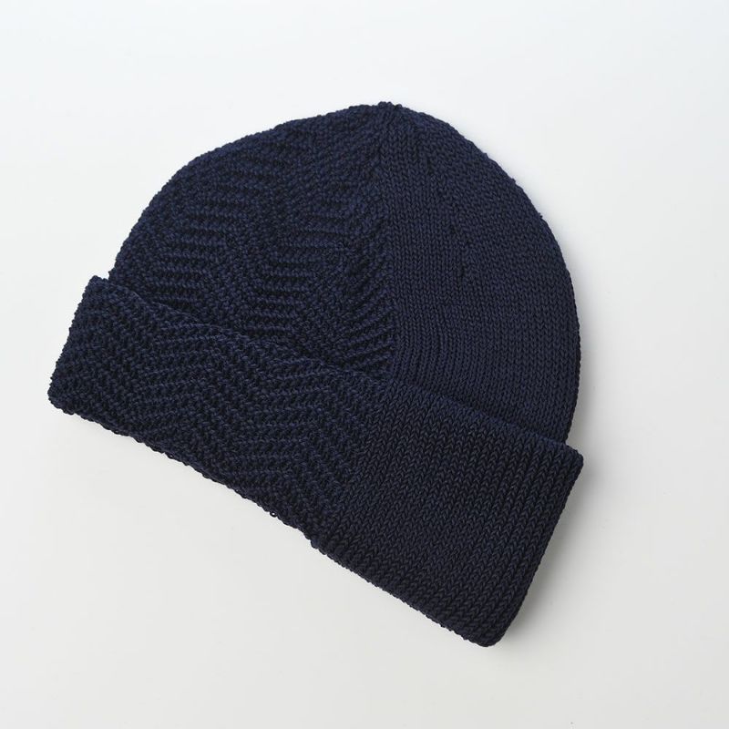 レッターの春夏ニット帽 Straw Yarn（ストローヤーン） ネイビー