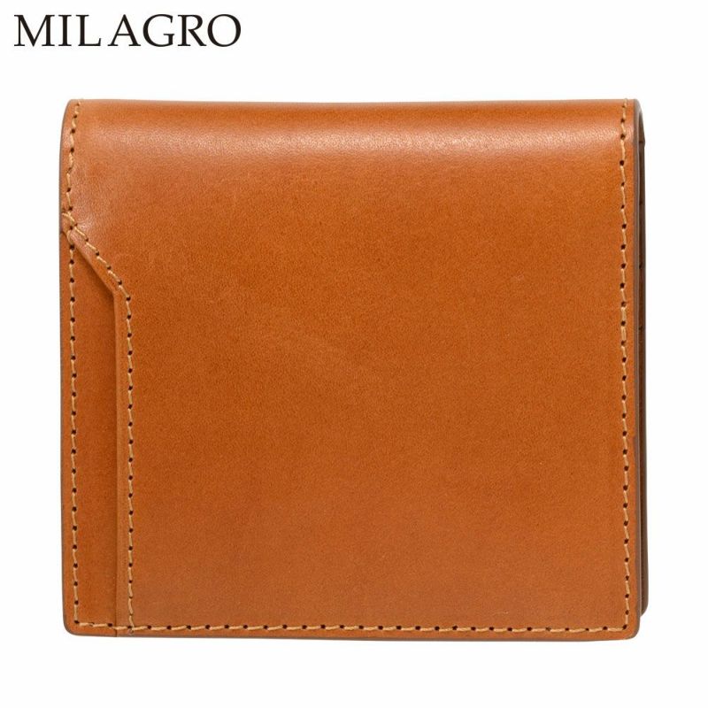 ミラグロの二つ折り財布 21ポケット タンポナートレザー ウォレット CA-S-2108 グリーン