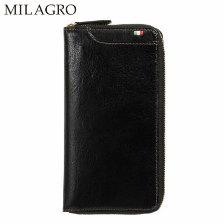 ミラグロの長財布 イタリアンレザー ギャルソン ウォレット CA-S-644 ブラック