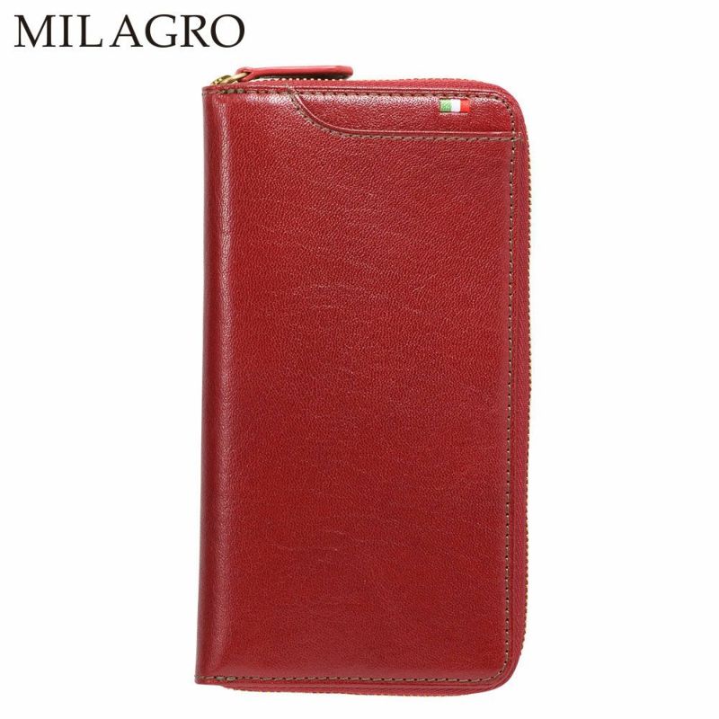 ミラグロの長財布 イタリアンレザー ギャルソン ウォレット CA-S-644 バーガンディー