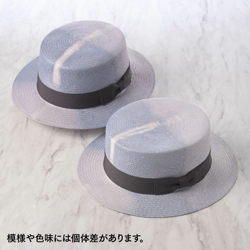 エロイベルナールのパナマハット TIE DYE KANKAN　（タイダイ カンカン） ライラック