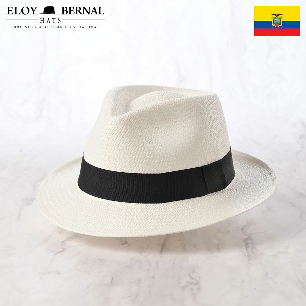エロイベルナールのパナマハット Teardrop Panama Hat（ティアドロップ パナマハット） ホワイト