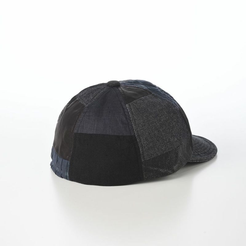 モーノのベースボールキャップ Patchwork short brim cap（パッチワークショートブリムキャップ） ブラック