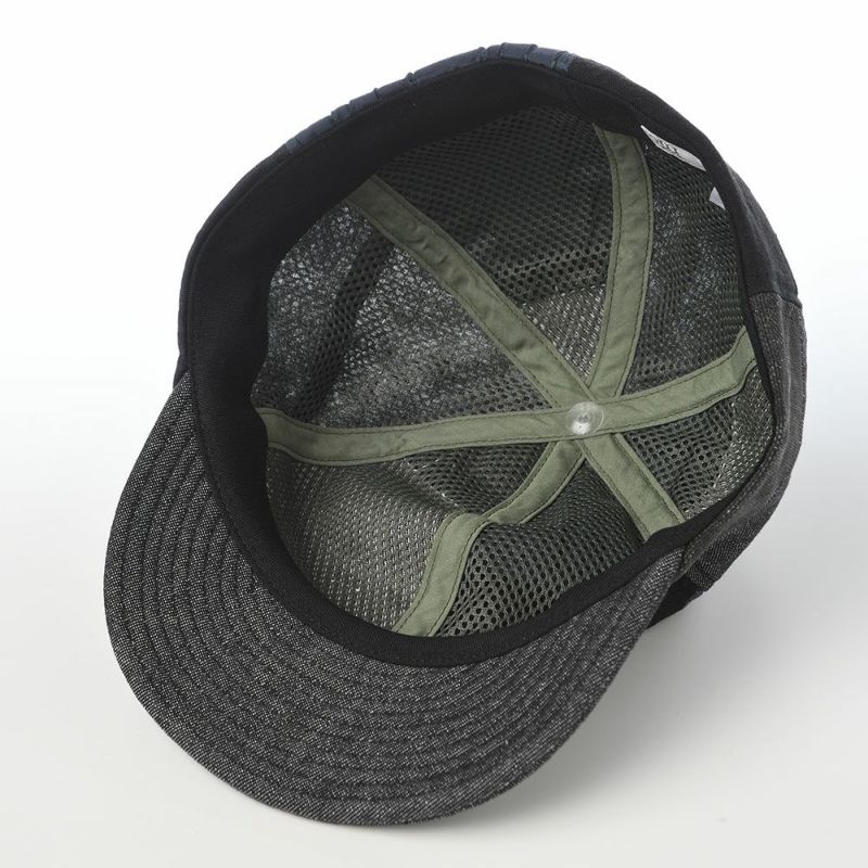 モーノのベースボールキャップ Patchwork short brim cap（パッチワークショートブリムキャップ） ブラック