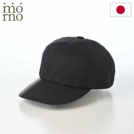 モーノのベースボールキャップ Linen & Leather  cap（リネン＆レザーキャップ） ブラック