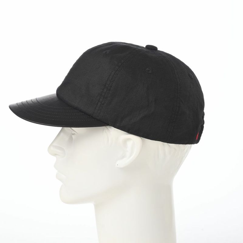 モーノのベースボールキャップ Linen & Leather  cap（リネン＆レザーキャップ） ブラック