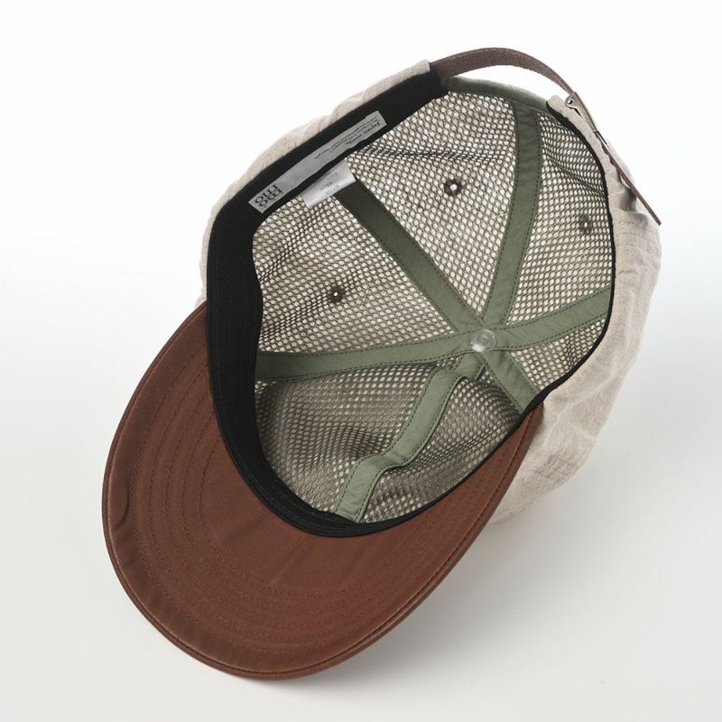 モーノのベースボールキャップ Linen & Leather  cap（リネン＆レザーキャップ） ナチュラル