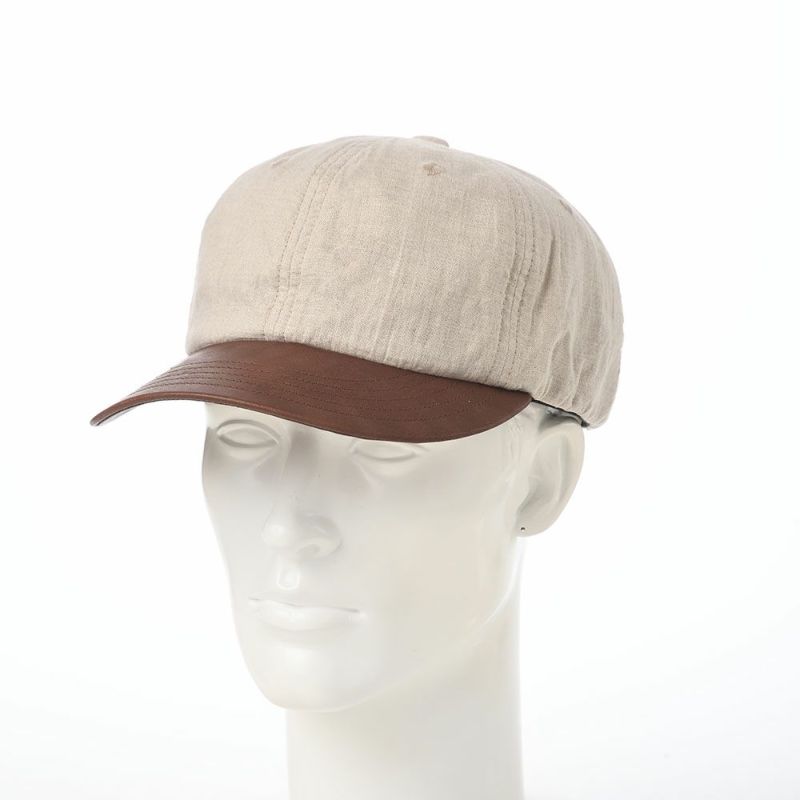 モーノのベースボールキャップ Linen & Leather  cap（リネン＆レザーキャップ） ナチュラル