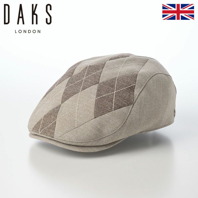 ダックスのハンチング Hunting SlabTweed Argyle （ハンチング スラブツイード アーガイル） D2001 ベージュ