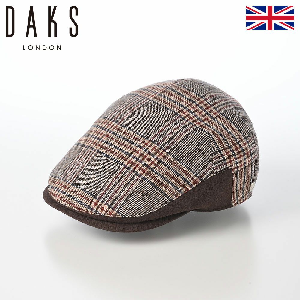 ダックスのハンチング Hunting Linen Glen Check（ハンチング リネン グレンチェック） D2005 ブラウン