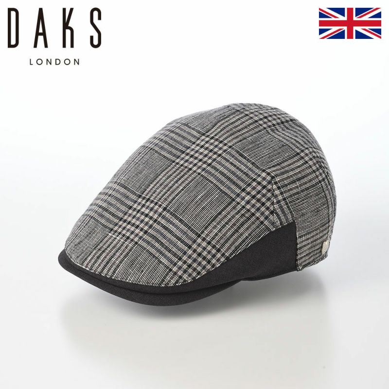 ダックスのハンチング Hunting Linen Glen Check（ハンチング リネン グレンチェック） D2005 グレー