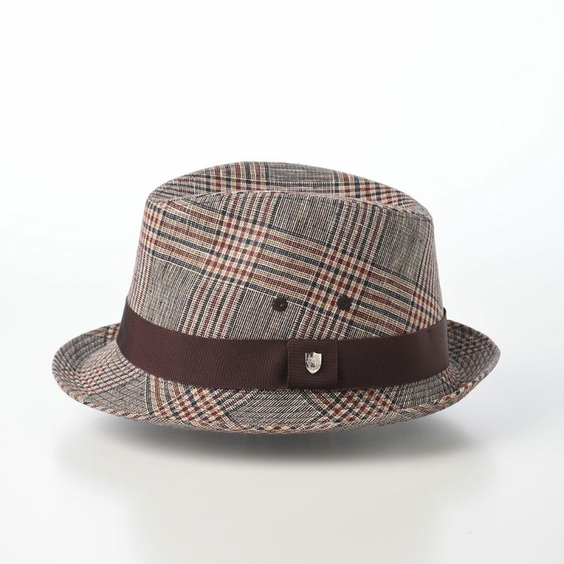 ダックスのソフトハット Hat Linen Glen Check（ハット リネン グレンチェック） D2006 ブラウン