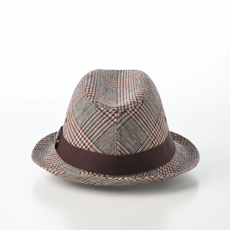ダックスのソフトハット Hat Linen Glen Check（ハット リネン グレンチェック） D2006 ブラウン