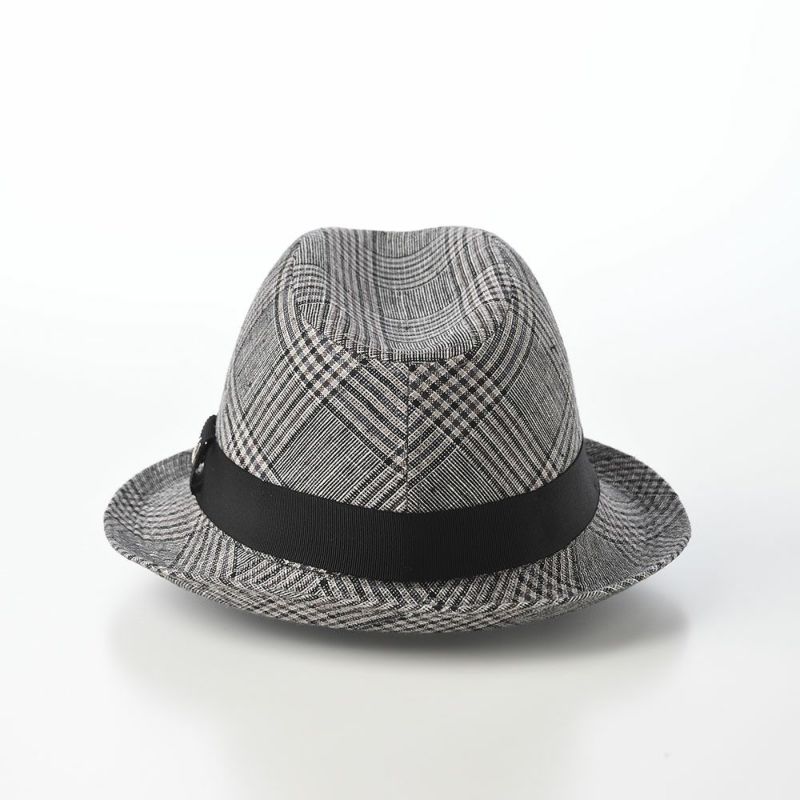 ダックスのソフトハット Hat Linen Glen Check（ハット リネン グレンチェック） D2006 グレー