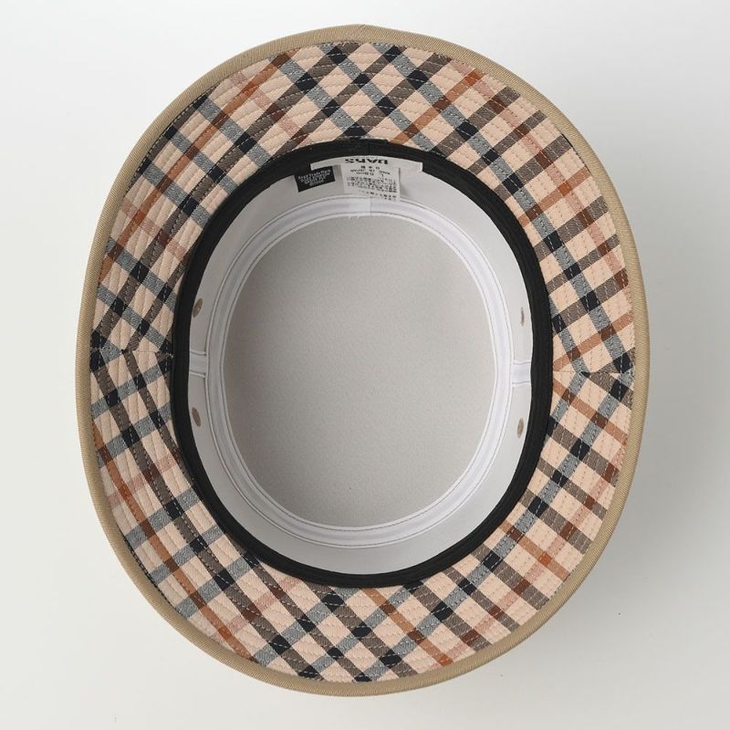 ダックスのソフトハット Safari Cotton Twill House Check（サファリ コットンツイル ハウスチェック） D2009 ベージュ