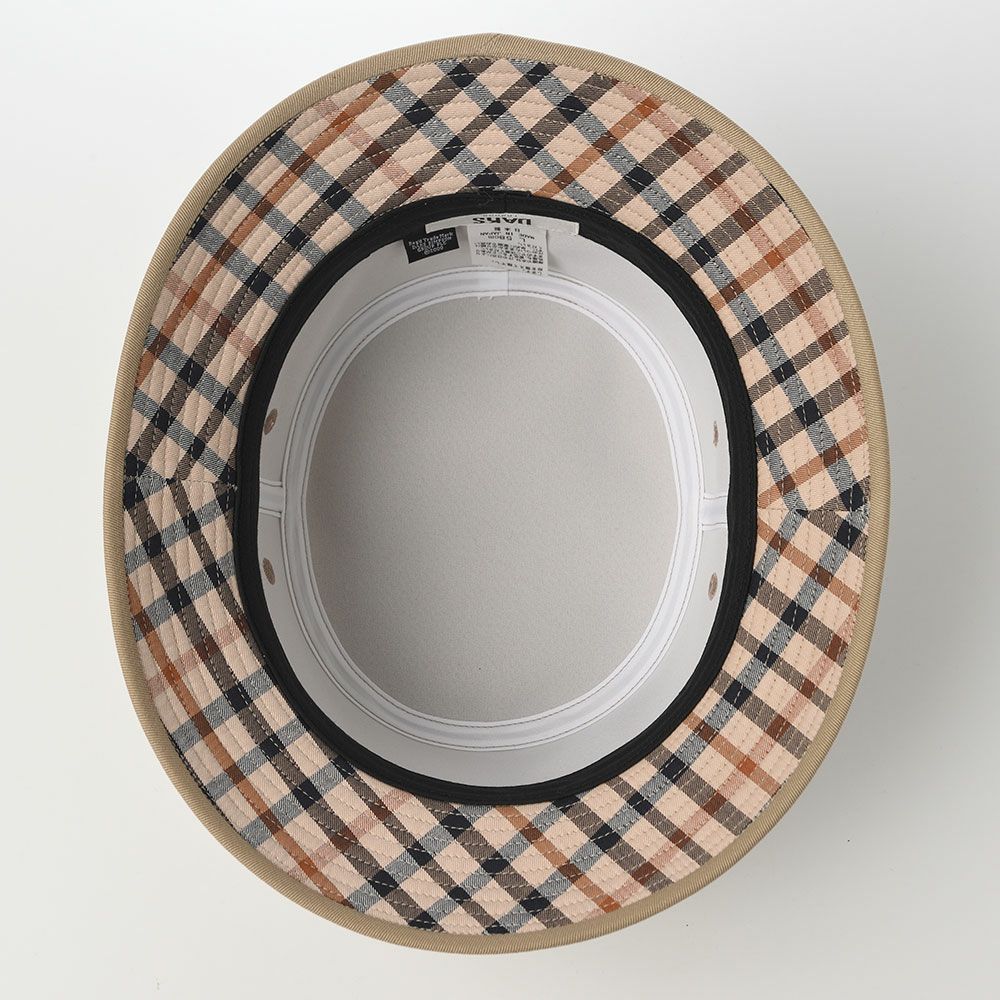 ダックスのソフトハット Safari Cotton Twill House Check（サファリ コットンツイル ハウスチェック） D2009 ベージュ