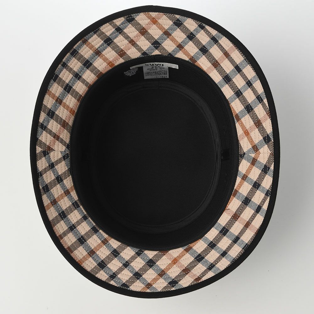 ダックスのソフトハット Safari Cotton Twill House Check（サファリ コットンツイル ハウスチェック） D2009 ブラック