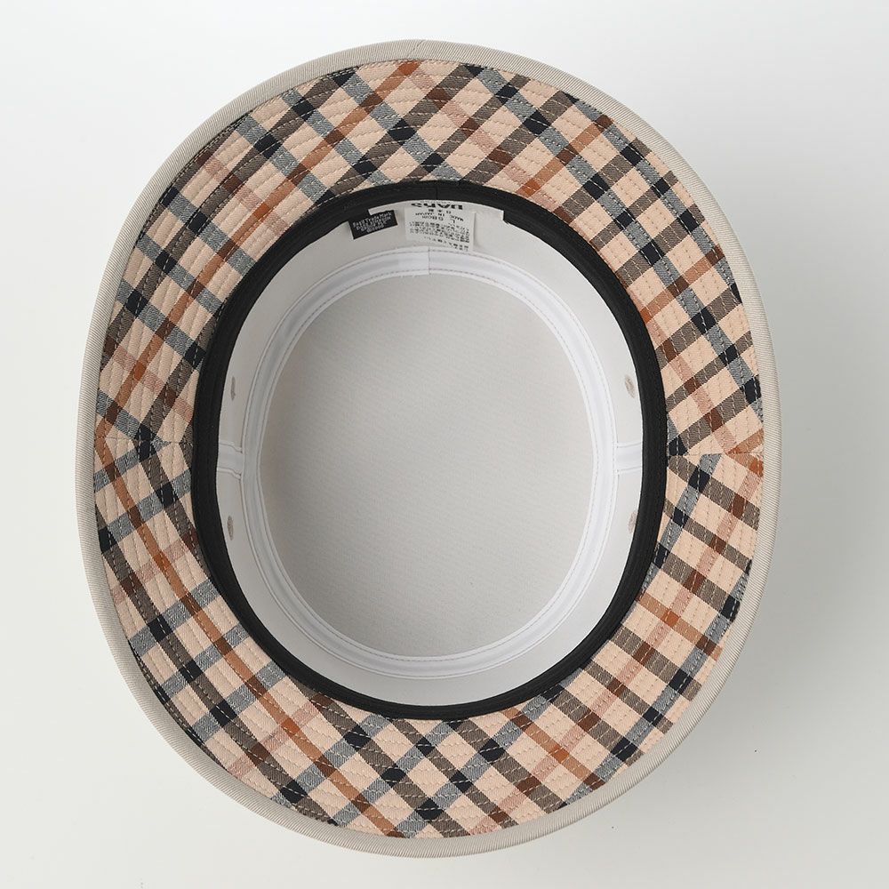 ダックスのソフトハット Safari Cotton Twill House Check（サファリ コットンツイル ハウスチェック） D2009 グレー
