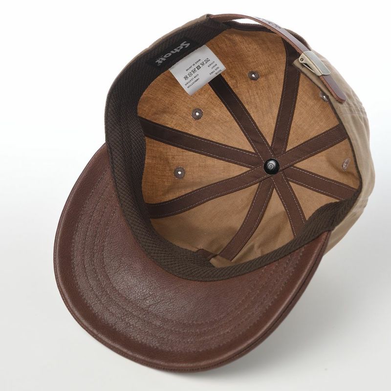 ショットのキャップ PARAFIN LEATHER 8P CAP（パラフィン レザー 8P キャップ） SC119 ベージュ
