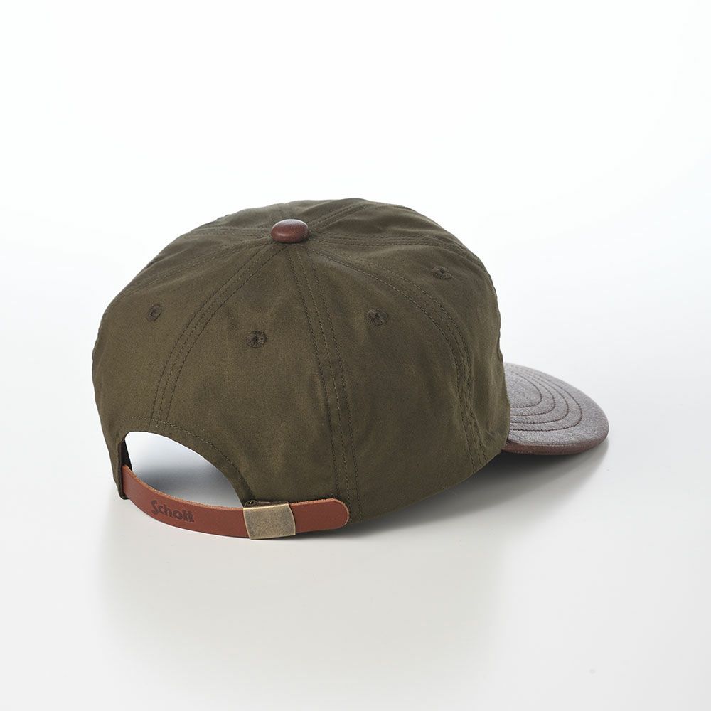 ショットのキャップ PARAFIN LEATHER 8P CAP（パラフィン レザー 8P キャップ） SC119 カーキ