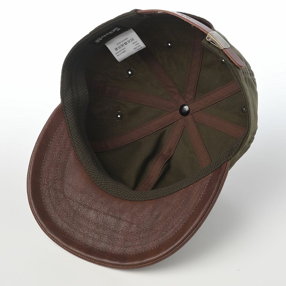 ショットのキャップ PARAFIN LEATHER 8P CAP（パラフィン レザー 8P キャップ） SC119 カーキ