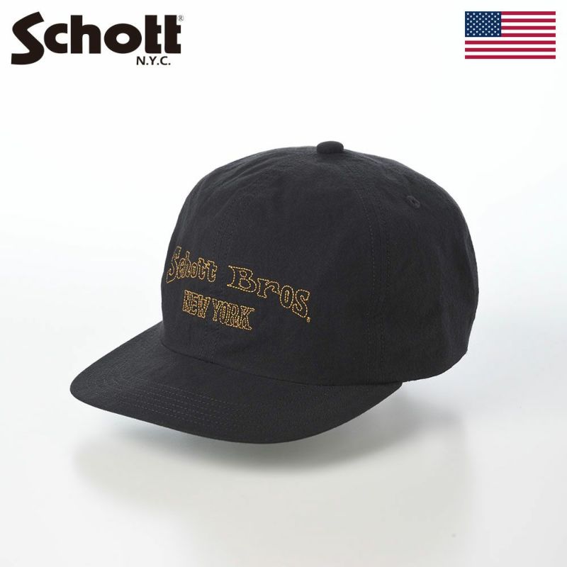 ショットのキャップ STITCH EMB 6P CAP（ステッチ エンブロイダリー 6P キャップ） SC122 ブラック
