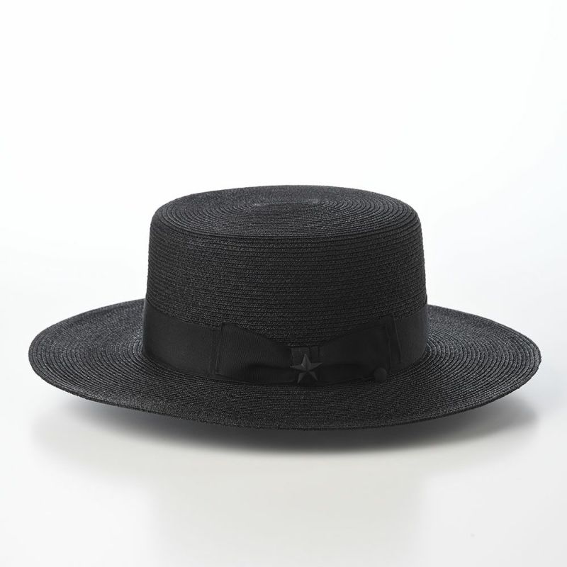 ショットのボーターハット RAFFIA BRAID BOATER HAT（ラフィア ブレード ボーターハット） SC126 ブラック