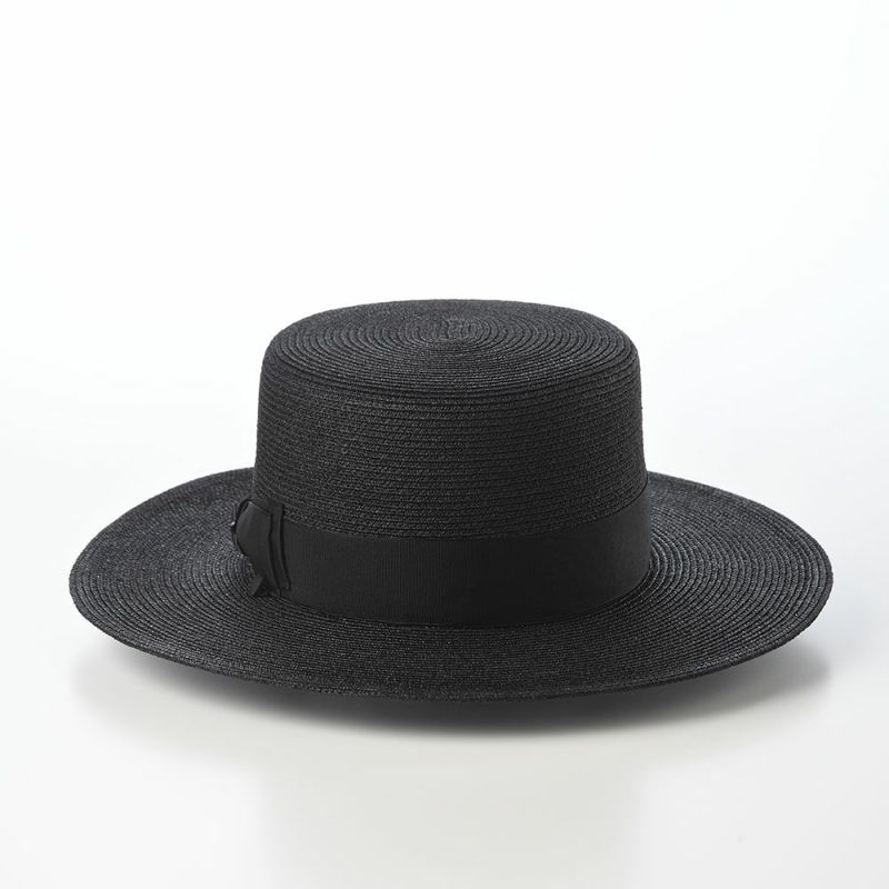 ショットのボーターハット RAFFIA BRAID BOATER HAT（ラフィア ブレード ボーターハット） SC126 ブラック