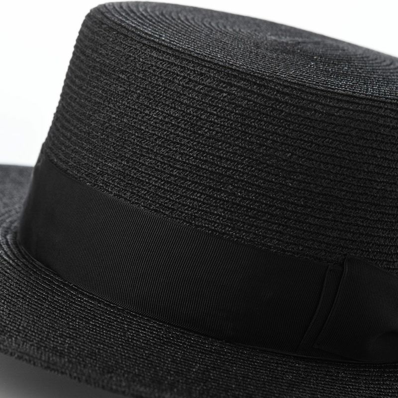 ショットのボーターハット RAFFIA BRAID BOATER HAT（ラフィア ブレード ボーターハット） SC126 ブラック