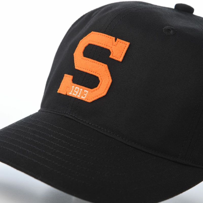 ショットのキャップ S FELT WAPPEN BASEBALL CAP（S フェルトワッペン ベースボールキャップ） SC131 ブラック