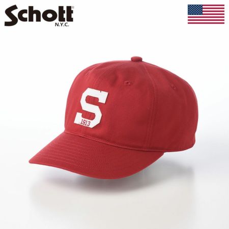 ショットのキャップ S FELT WAPPEN BASEBALL CAP（S フェルトワッペン ベースボールキャップ） SC131 レッド