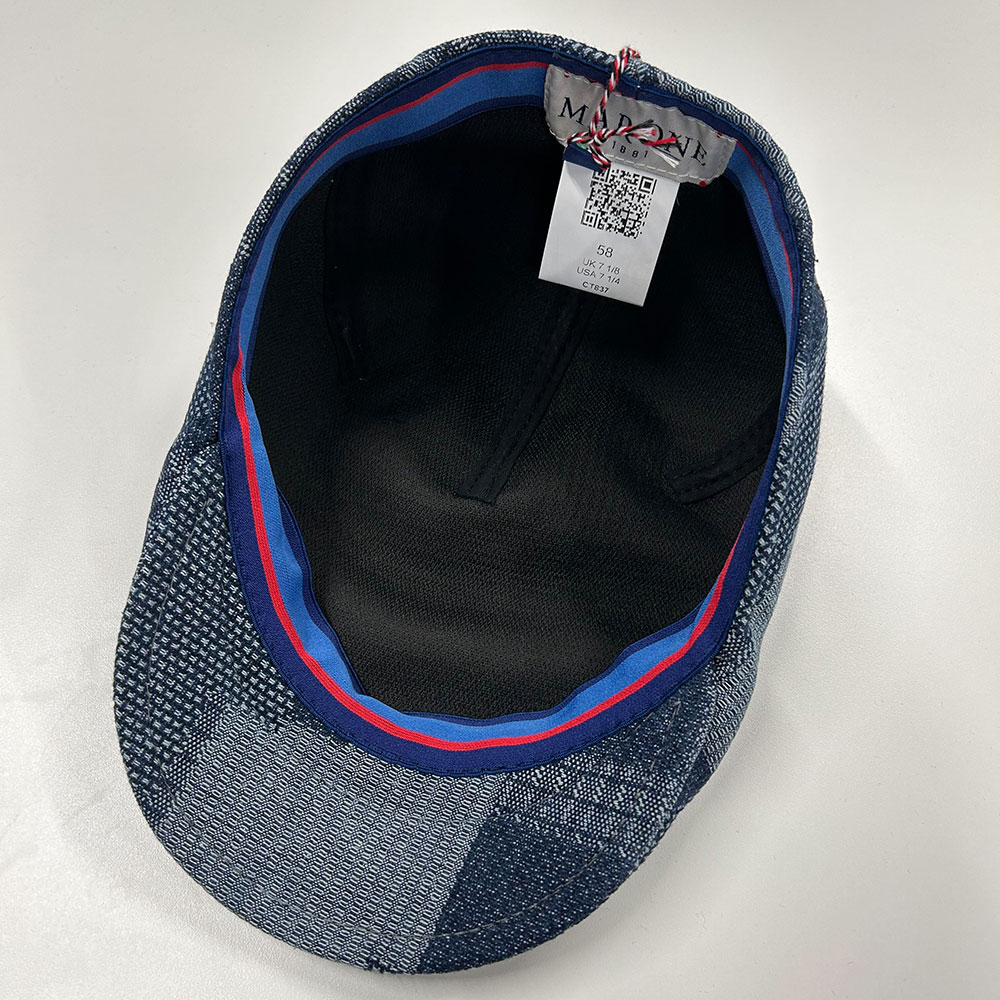 マローネのハンチング Patchwork Berretto（パッチワーク ベレット） CT837 ブルー