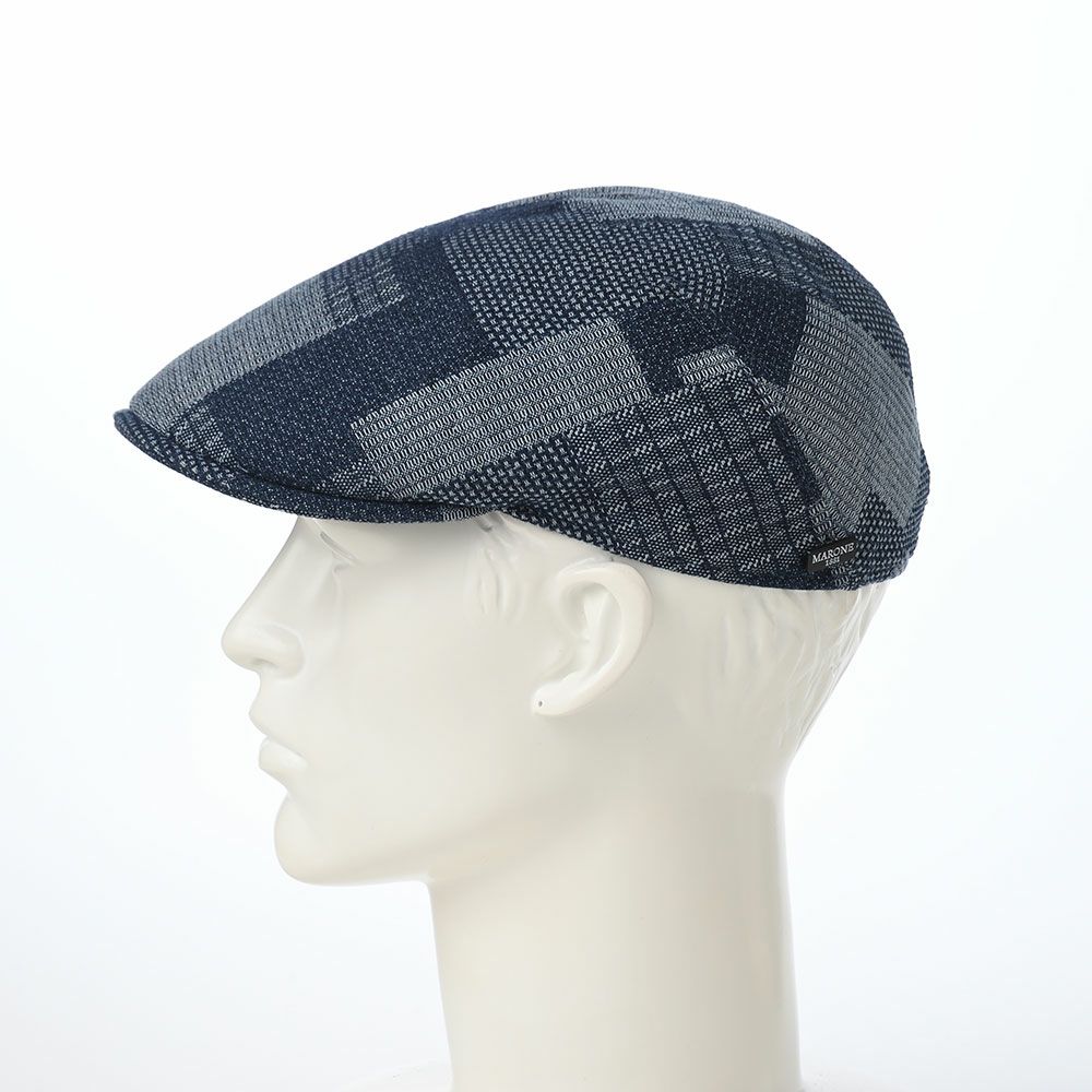 マローネのハンチング Patchwork Berretto（パッチワーク ベレット） CT837 ブルー