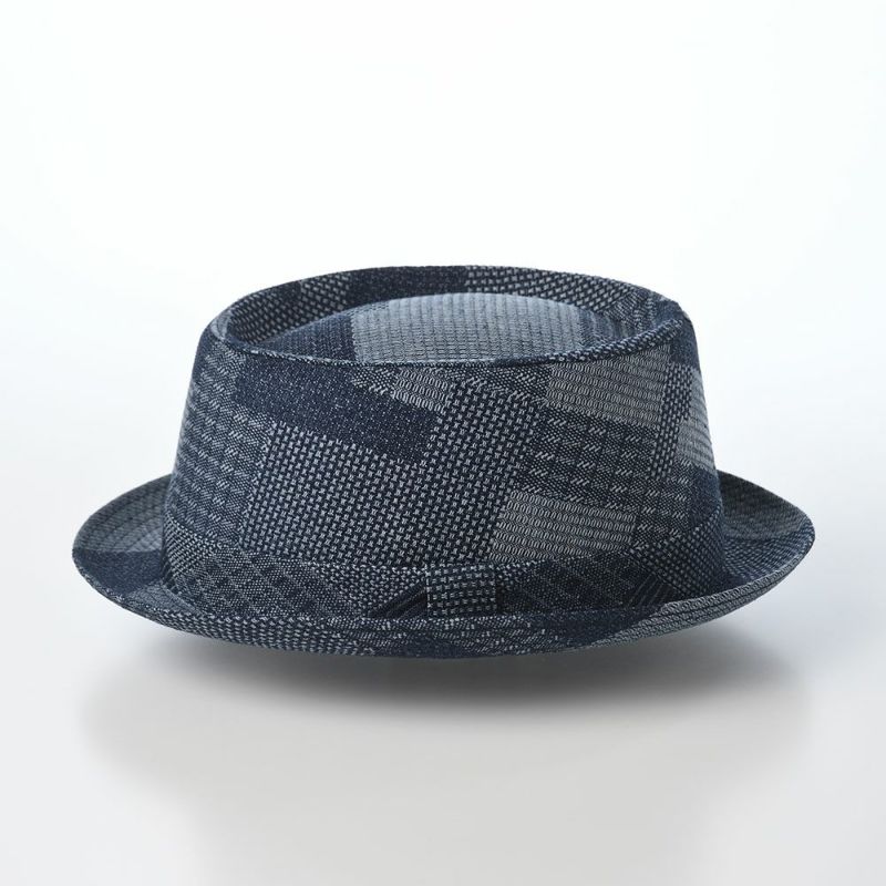 マローネのソフトハット Porkpie Patchwork（ポークパイ パッチワーク） MT367 ブルー