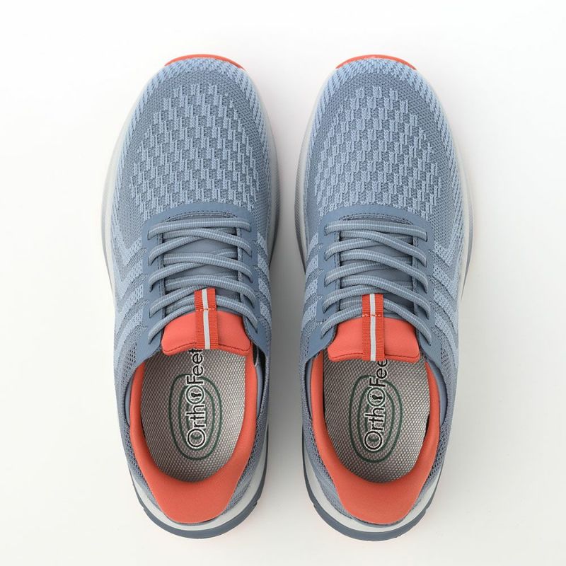 オーソフィートのスニーカー TILOS Wide（ティロス ワイド） OF20024 スレートブルー×オレンジ