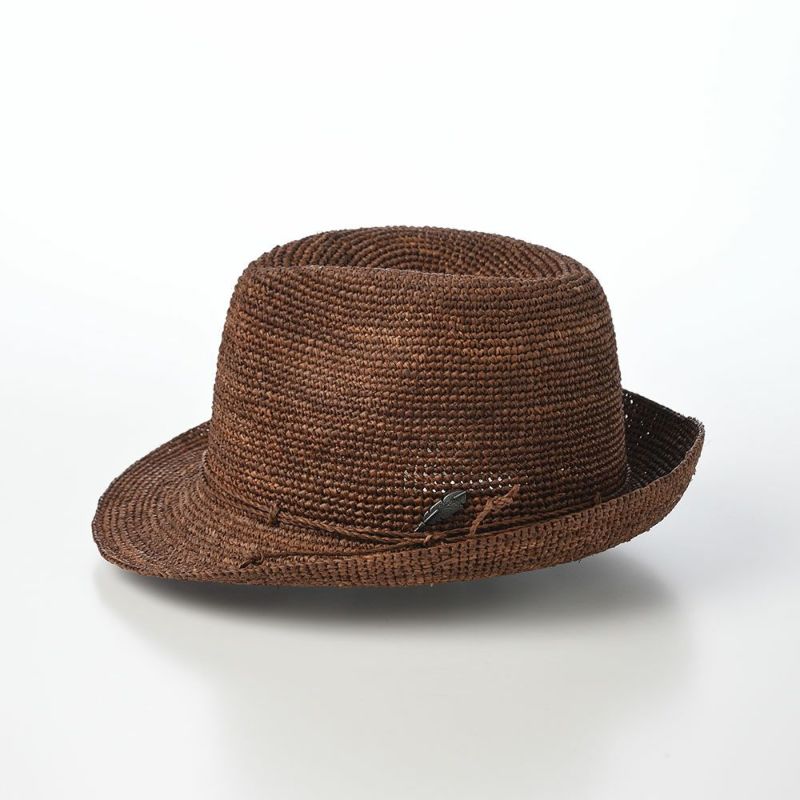 ステットソンのラフィアハット SINGLE CROCHET RAFFIA（シングルクロシェ ラフィア） SE804 ブラウン