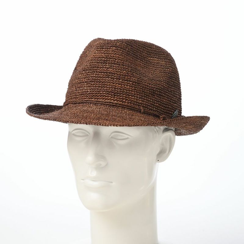 ステットソンのラフィアハット SINGLE CROCHET RAFFIA（シングルクロシェ ラフィア） SE804 ブラウン
