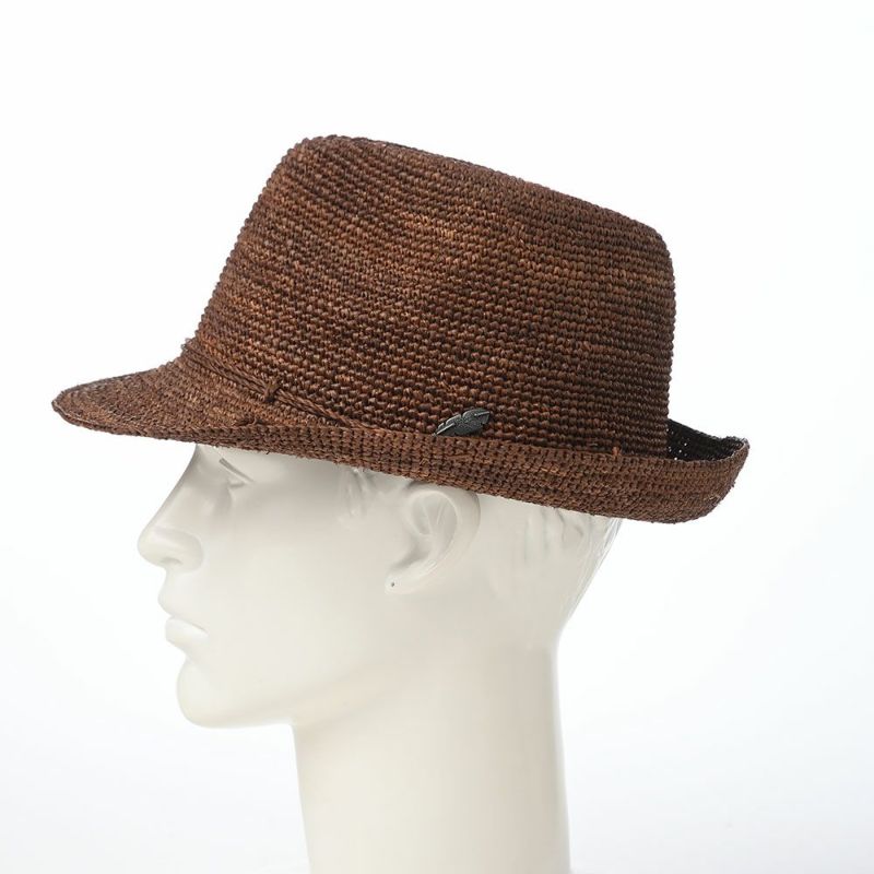 ステットソンのラフィアハット SINGLE CROCHET RAFFIA（シングルクロシェ ラフィア） SE804 ブラウン