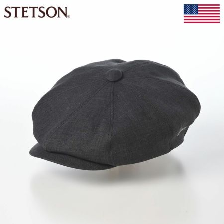 ステットソンのキャスケット LINEN CHAMBRAY CASKET（リネンシャンブレー キャスケット） SE808 ブラック