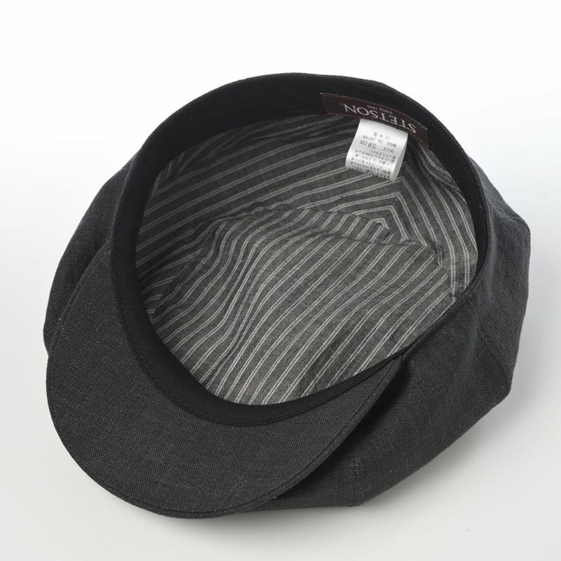ステットソンのキャスケット LINEN CHAMBRAY CASKET（リネンシャンブレー キャスケット） SE808 ブラック