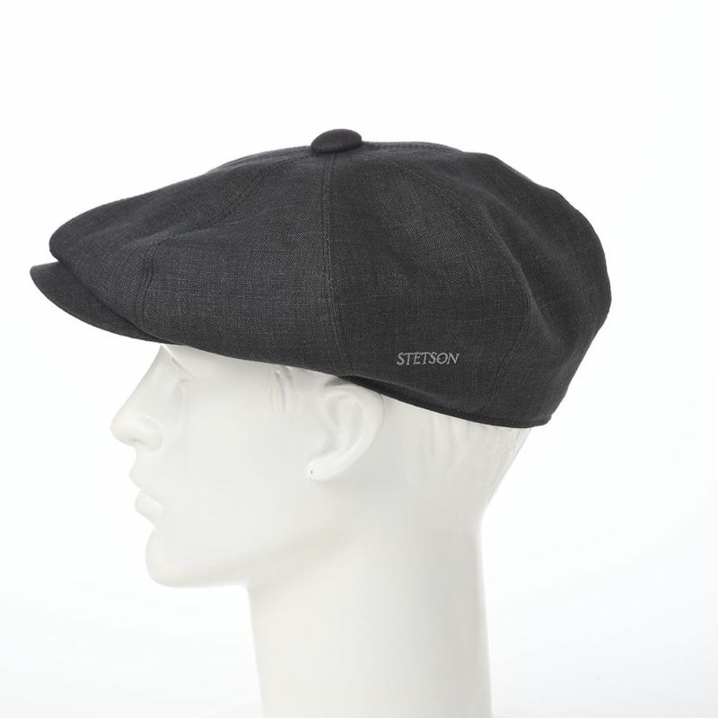 ステットソンのキャスケット LINEN CHAMBRAY CASKET（リネンシャンブレー キャスケット） SE808 ブラック