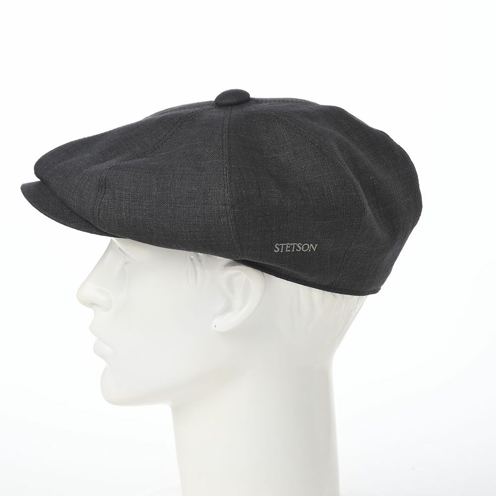 ステットソンのキャスケット LINEN CHAMBRAY CASKET（リネンシャンブレー キャスケット） SE808 ブラック