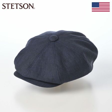 ステットソンのキャスケット LINEN CHAMBRAY CASKET（リネンシャンブレー キャスケット） SE808 ネイビー