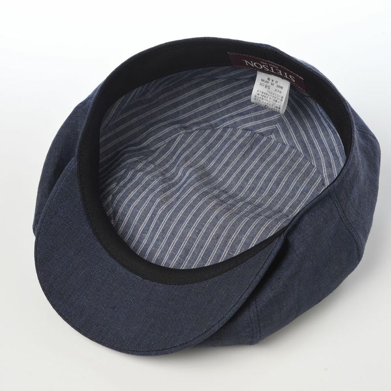 ステットソンのキャスケット LINEN CHAMBRAY CASKET（リネンシャンブレー キャスケット） SE808 ネイビー