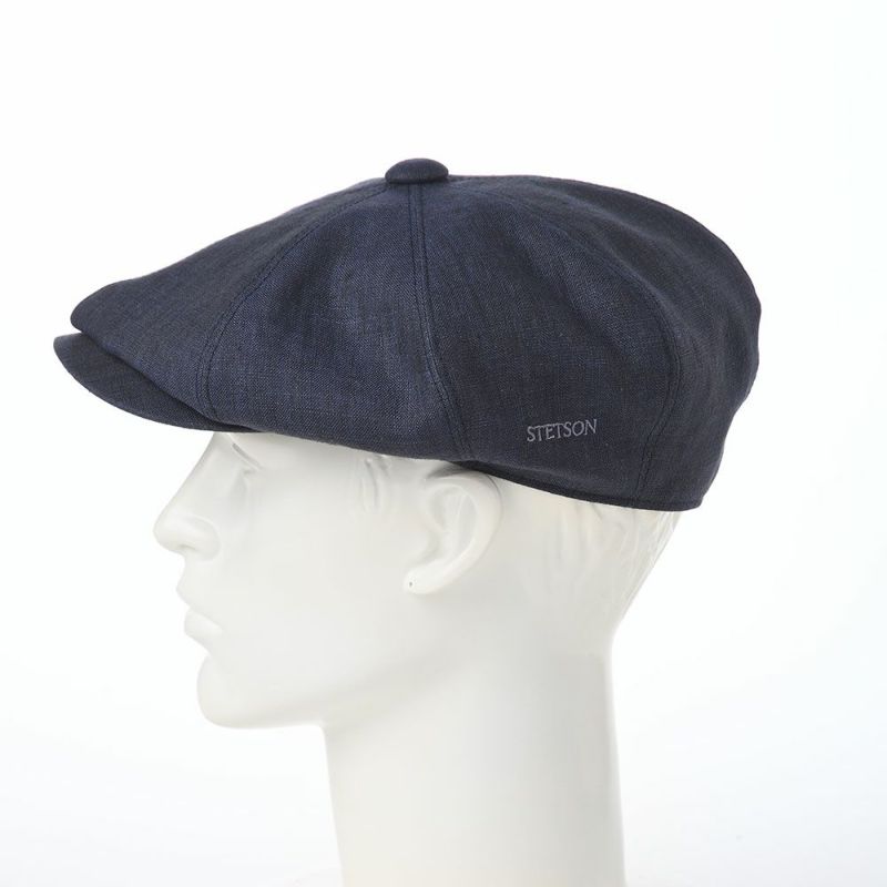 ステットソンのキャスケット LINEN CHAMBRAY CASKET（リネンシャンブレー キャスケット） SE808 ネイビー