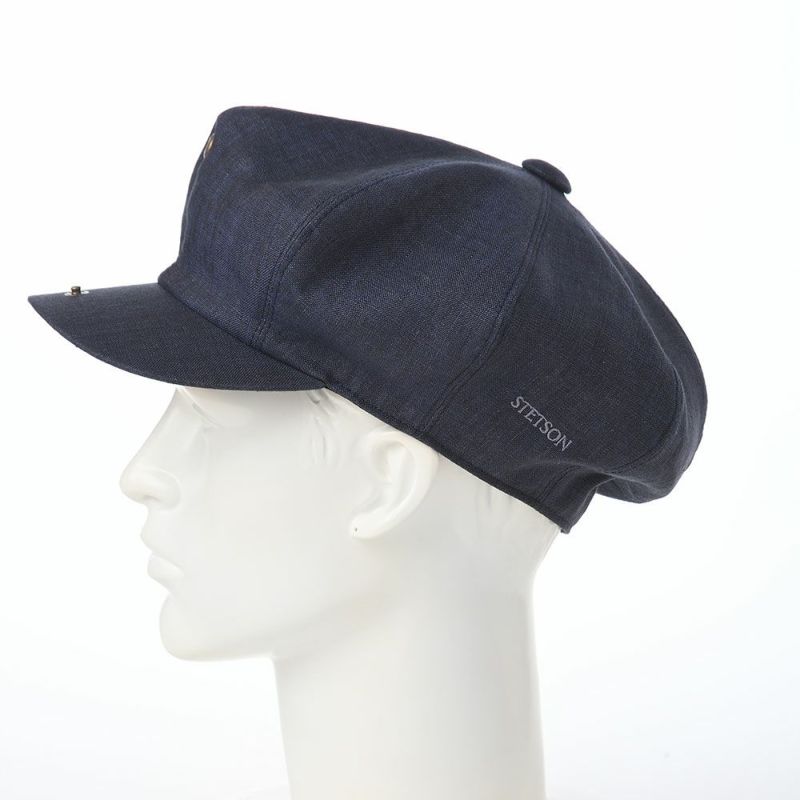ステットソンのキャスケット LINEN CHAMBRAY CASKET（リネンシャンブレー キャスケット） SE808 ネイビー