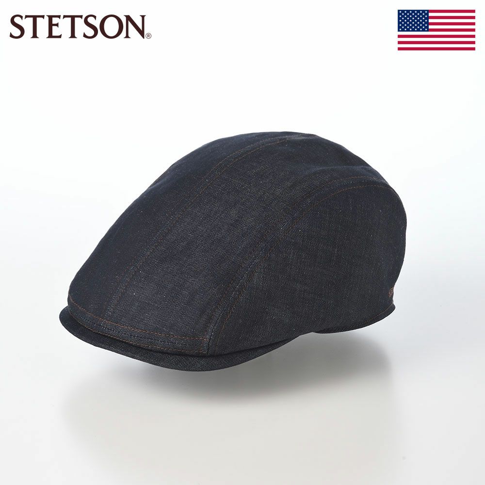 ステットソンのハンチング COTTON LINEN LIGHT DENIM HUNTING（コットン リネン ライトデニム ハンチング） SE812 ダークネイビー