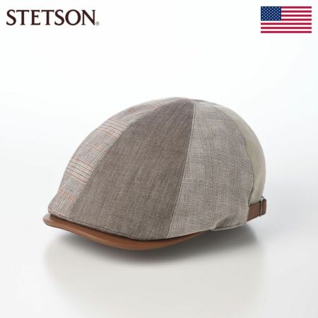 ステットソンのハンチング LINEN PATCHWORK HUNTING（リネンパッチワーク ハンチング） SE815 ブラウン