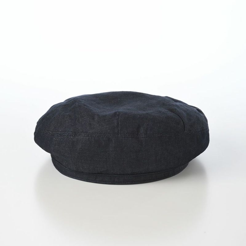 ステットソンのベレー帽 COTTON LINEN LIGHT DENIM BERET（コットン リネン ライトデニム ベレー） SE816 ダークネイビー